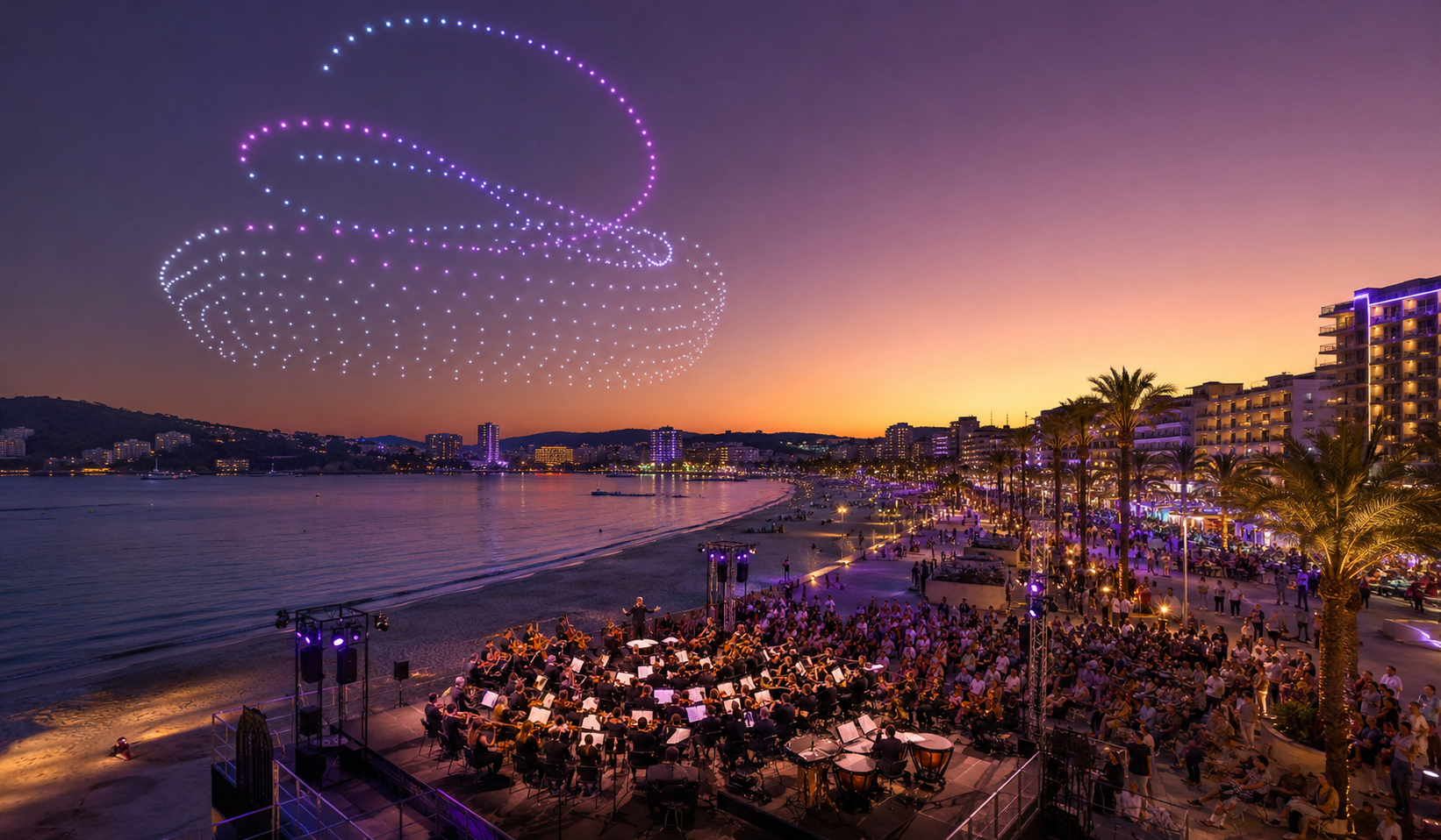 Die umfassend modernisierte Strandpromenade von Magaluf wird am 27. Juni offiziell eröffnet. Geplant ist eine große öffentliche Veranstaltung mit dem Balearischen Symphonieorchester sowie einer spektakulären Drohnen-Lichtshow mit 300 Drohnen.