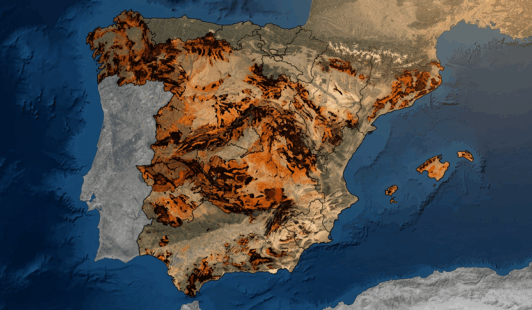 Spanien 2026- Die Infografik zeigt die dramatischen Brandherde