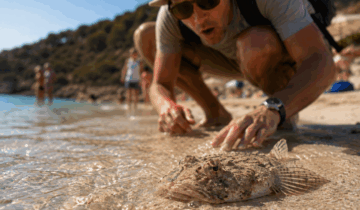 Petermännchen am Strand zu finden, kann eine Gefahr sein.
