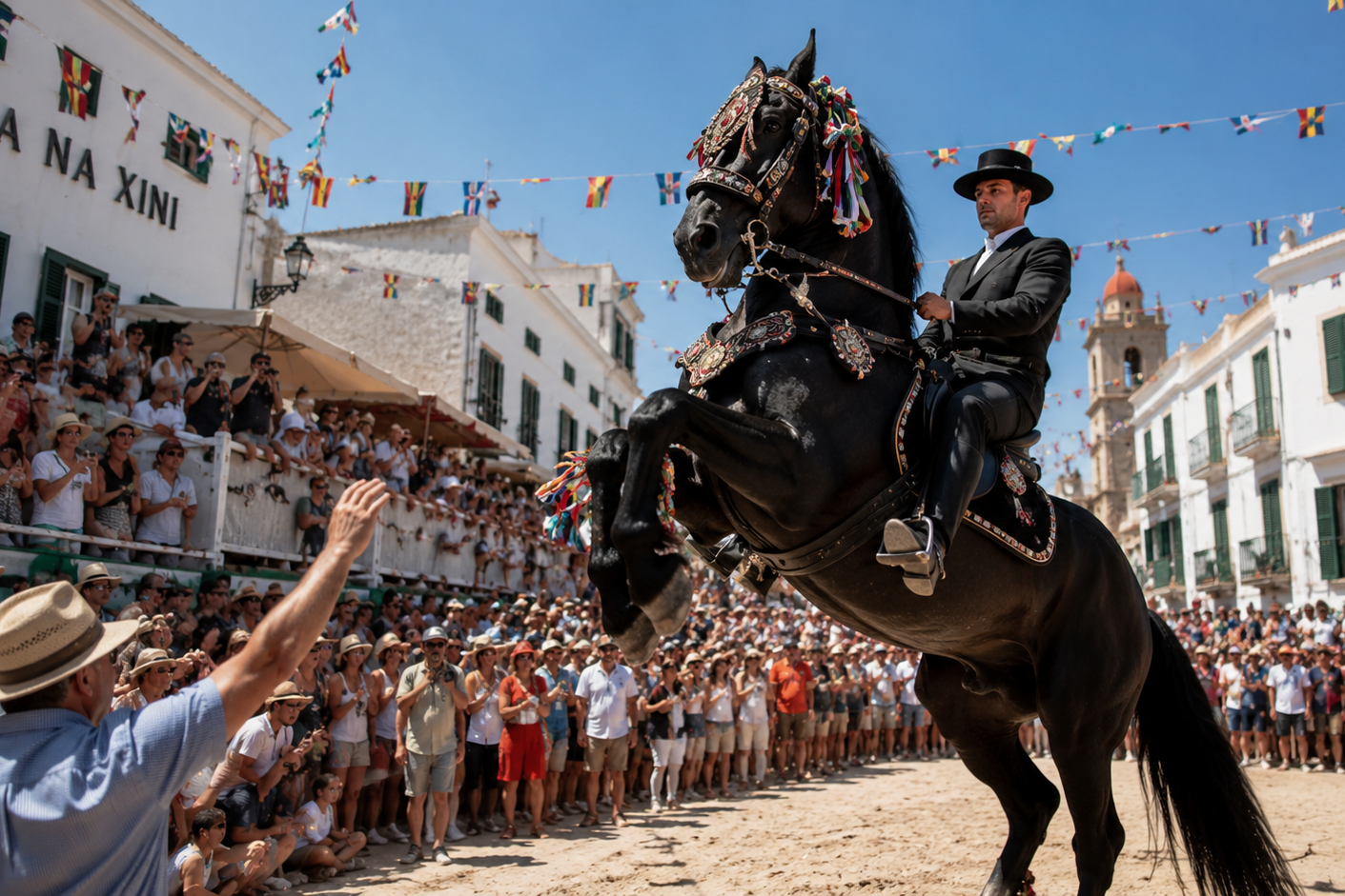 Der Jaleo ist das traditionelle und emotionale Herzstück der Schutzheiligenfeste auf der Baleareninsel Menorca.